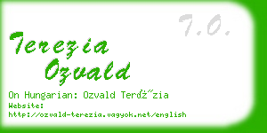 terezia ozvald business card